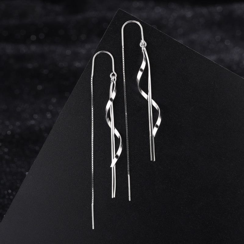 S-Wave Drop Earrings