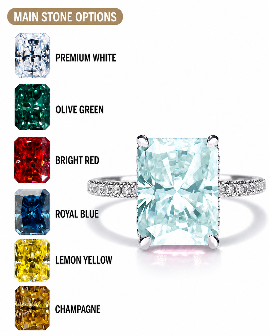 Radiant 4ct Moissanite Ring
